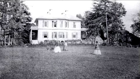 Playing Croquet at Denning Mansion, 1865